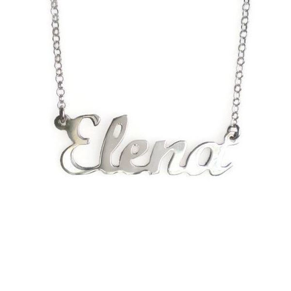 Collana con nome in argento 925 rodiato