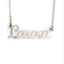 Collana con nome in argento diamantata