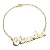 Bracciale con Nome in Argento Placcato Oro 18kt